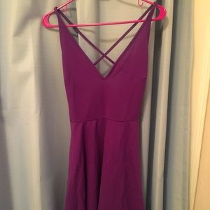 Purple skater style dress